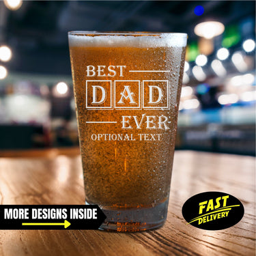 Personalized Dad Beer Glasses